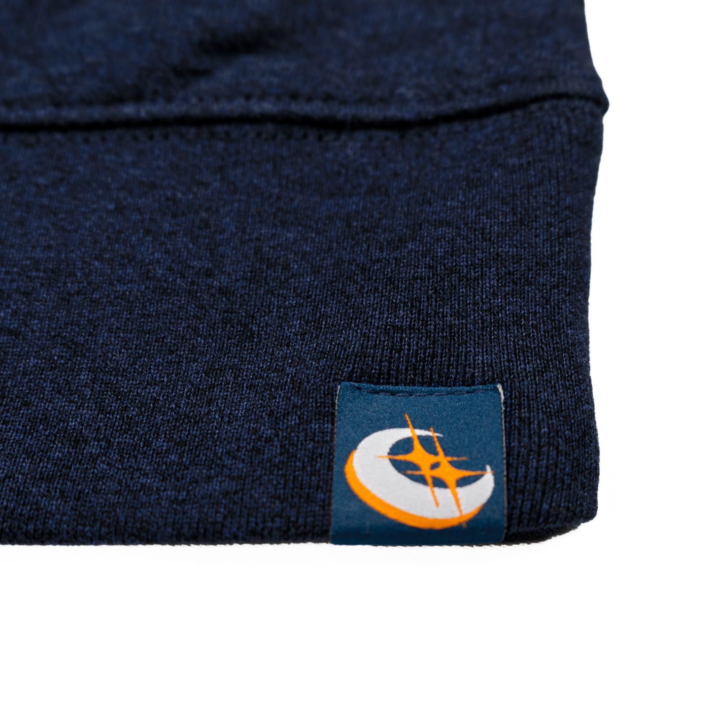 Moon Smile Embroidered Sweatshirt - Deep Sea Blue