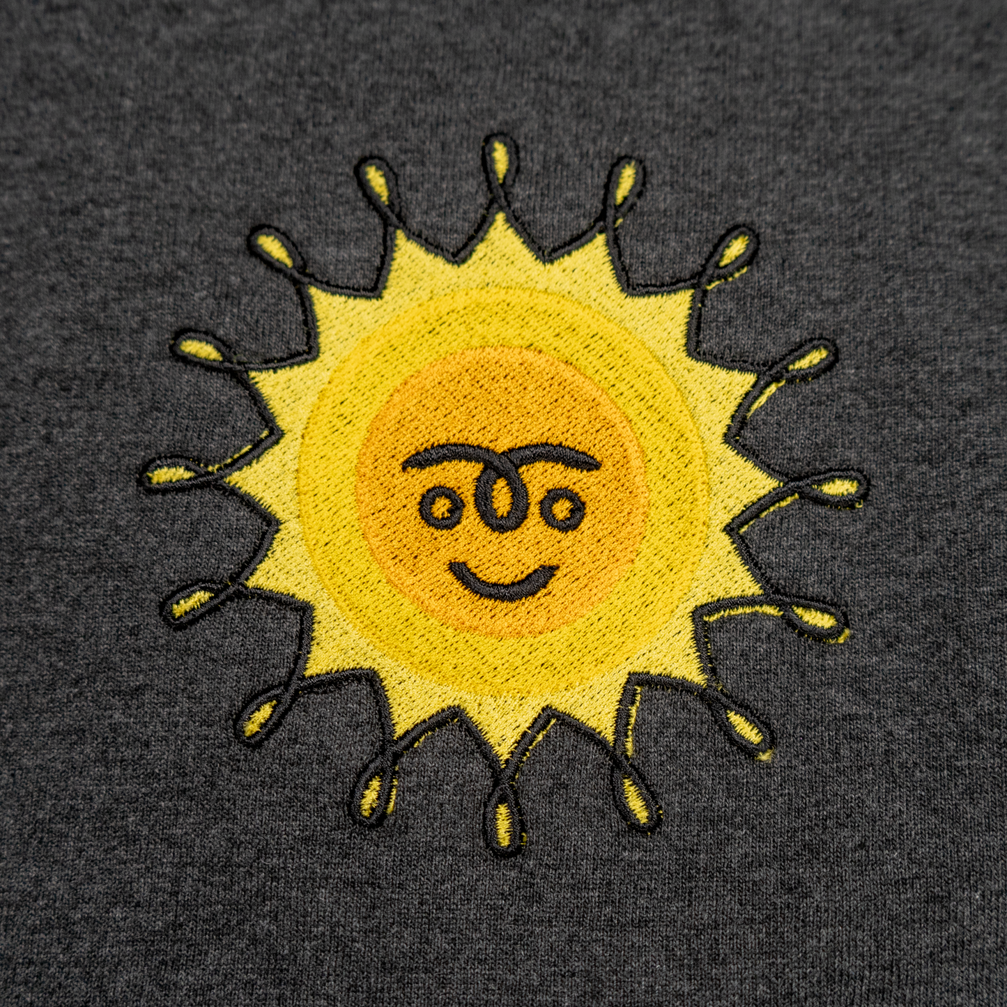 Morning Sun Embroidered T-Shirt - Graphite