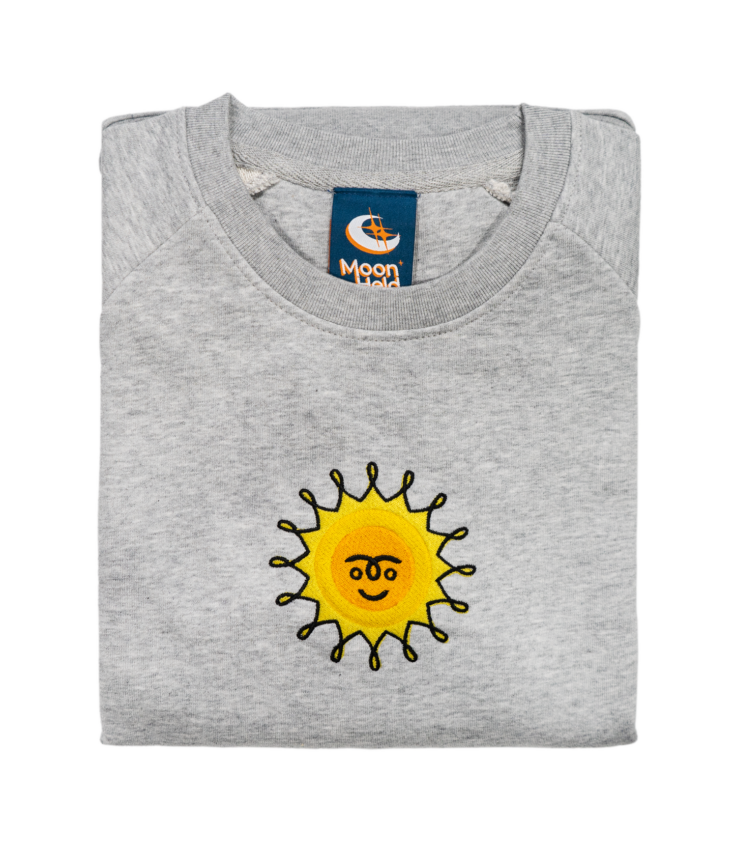 Morning Sun Embroidered Sweatshirt - Marl Grey