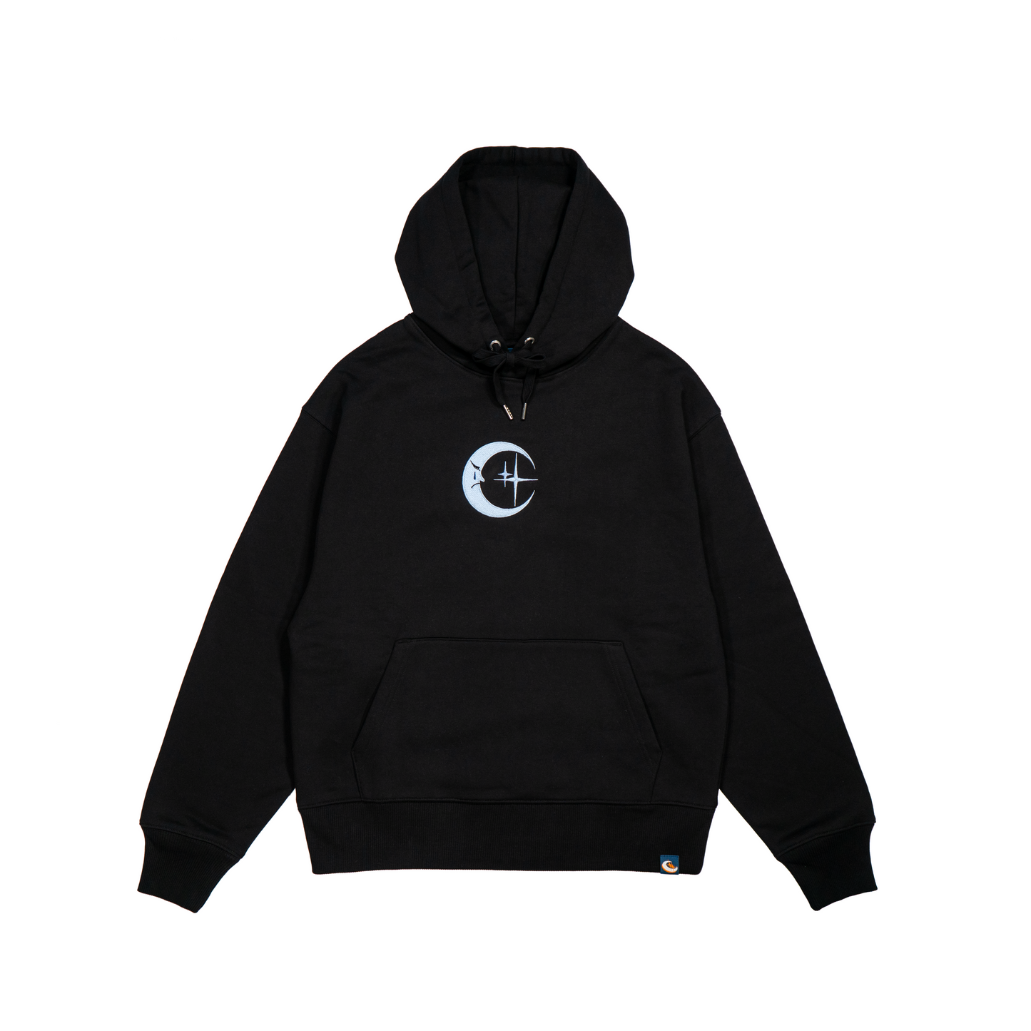 Crestfallen Cresent Embroidered Hoodie - Black